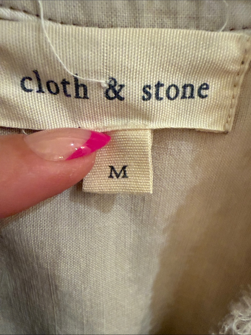 cloth & stone Cream Button-Front Mini Dress with Pocket Detail - Picture 5 of 6